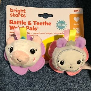NWT wearable baby rattle and teethed